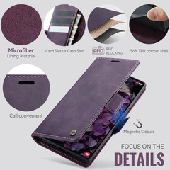 Wallet Case for Samsung Galaxy S22 Ultra Leather Flip Cover with Card Holder, Pu