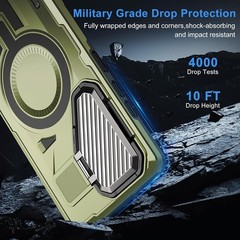 Heavy Duty Shockproof Case for Galaxy S25 Ultra with Kickstand, Military Grade