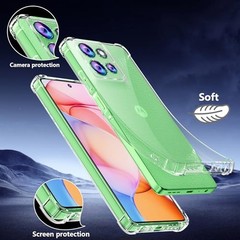 Motorola Moto G Power 2026, Moto G Power 2025 Tempered Glass TPU Case (Clear)