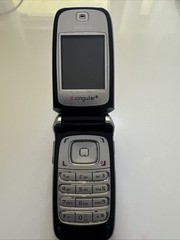 Nokia 6102b – Black and Silver ( Cingular ) Rare Cellular Flip Phone UNTESTED
