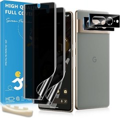 2+2 Pack Privacy Screen Protector & Camera Lens Protector for Google Pixel 7 Pro