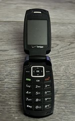Samsung U340 Snap Verizon Blue Black Flip Cell Phone speakerphone mp3 Grade C