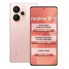 realme 15 5G (Silk Pink, 256GB) (8 GB RAM) Mediatek Dimensity 7300+ 5G Pro