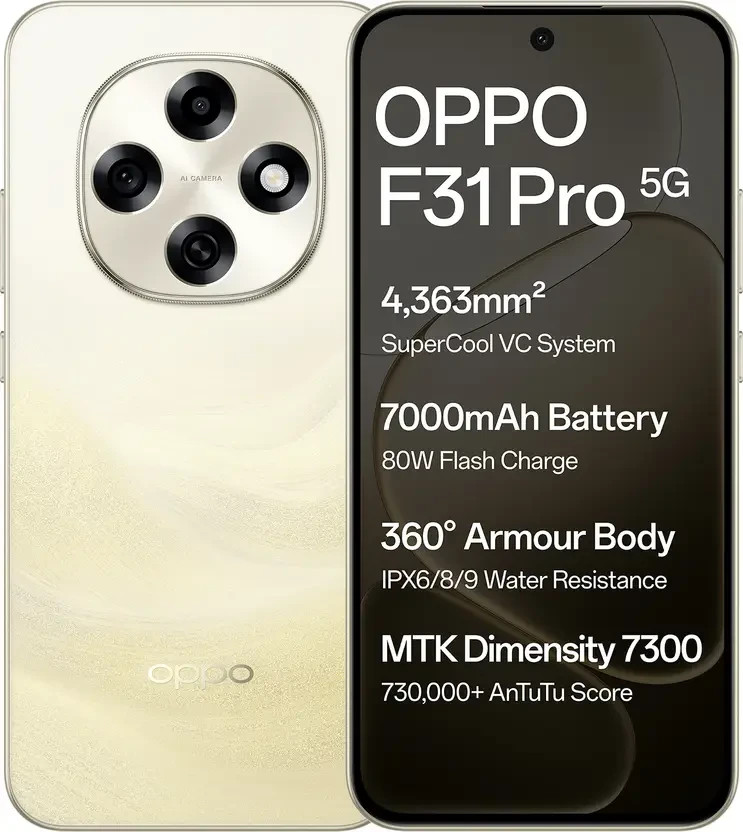 OPPO F31 Pro 5G Factory Unlocked Dual SIM 256GB Storage MTK Dimensity 7300-NFC
