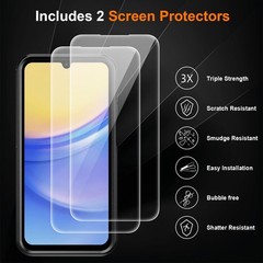 Samsung Galaxy A15 5G Phone Case, 15 FT Military Grade Drop Protection, Black