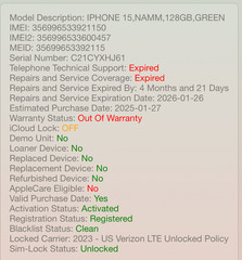 Apple iPhone 15 128GB Green Unlocked 100% Batt Health READ DETAILS #H18
