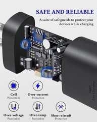 25W Fast Charging Type-C Charger Block 10ft for Galaxy S25/S24 Ultra