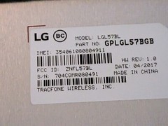 LG Rebel 2 LGL57BL 8GB Grey (TracFone) Android Smartphone, SIM CARD PREOWNED