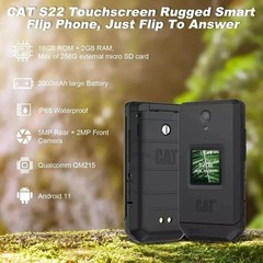 CAT S22 T-Mobile 4G GSM Rugged Waterproof Touchscreen Camera Flip Phone Bad Mic