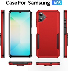 Samsung Galaxy A06 Case with Screen Protector, Slim Fit Bumper Hybrid Heavy Duty