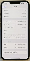 TESTED USED GSM UNLOCKED MIDNIGHT iPhone 13, 128GB A2482 ML933LL/A, 87% BATTERY