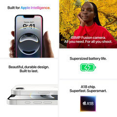 Apple iPhone 16e (128GB, 8GB) 6.1&Prime;, iOS 26, 5G / 4G LTE Fully Unlocked Global