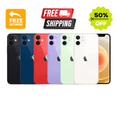 Apple iPhone 12 Purple Black White 64/128GB 5G Unlocked Verizon Metro Tmobile