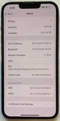 TESTED USED GSM UNLOCKED GREEN iPhone 13, 256GB A2482 MNG73LL/A, 87% BATTERY.