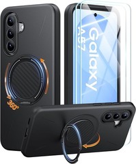 Samsung Galaxy A57 5G Case with Ring Holder Stand, Dual Layer Shockproof Cover