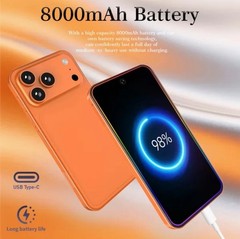 I17 Pro Max Android Smartphone Global Unlocked 6.8&Prime;- Orange!