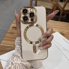Case for iPhone 14 Pro Max with Camera Lens Protector Luxury Plating Edge Soft T