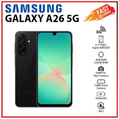 (New) Samsung Galaxy A26 5G 8GB+256GB BLACK Dual SIM Unlocked Android Cell Phone