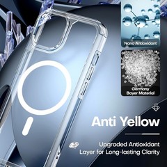 2 in 1 Magnetic Clear Case for iPhone 14 with Screen Protectors, Slim 6.1 Inch