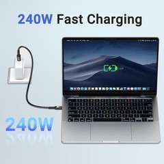 2 Pack 240W USB-C Fast Charger for iPhone 16/15 Pro Max 1.5FT Cable