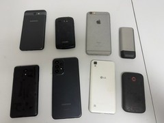 Random Lot of 8 Cell Phones Untested, for Parts or Repair Assorted Apple Samsung