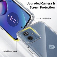Moto G54 Case Crystal Clear Slim Hard Hybrid Shockproof Bumper with Screen