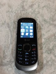 Alcatel Black & Silver AT&T 1.8 inch Color Screen Phone Working