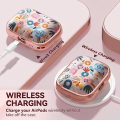 Cute Floral AirPods Pro 2 Case Cover with Lock – Hard Shell for 2nd Gen Pro