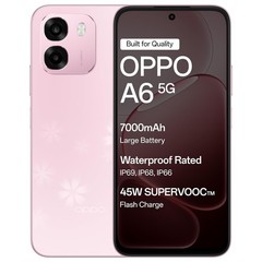 Oppo A6 5G (Sakura Pink, 6GB RAM,128GB Storage) Mediatek Dimensity 6300