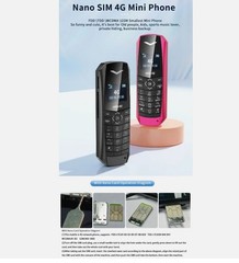J60 Unlocked Simple Mini Mobile Cell Phones Card Dial 4G GSM Bluetooth MP3 Phone