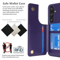 Samsung Galaxy A55 5G Wallet Case with Card Holder, RFID Blocking PU Leather Cov