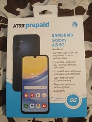 💥NEW💥 AT&T Samsung Galaxy A15 5G 64GB Prepaid Smartphone Blue-Black