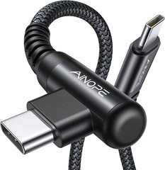 USB C Cable 60W 2-Pack 6.6ft Nylon Braided Type C Charger Fast Charging Right An