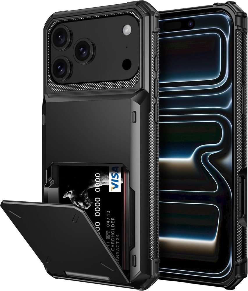 iPhone 17 Pro Max Case Wallet with Card Holder Dual Layer Heavy Duty Shockproof