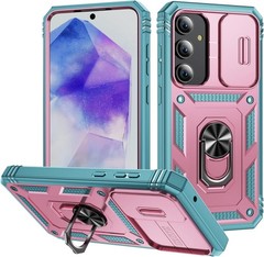 Samsung Galaxy A55 Case with All-Angle Rotating Kickstand & Sliding Camera Cover