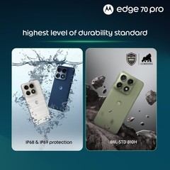 Motorola Edge 70 Pro 256GB Storage 12GB RAM Unlocked 5G | NFC| PANTONE Tea Green