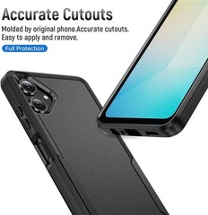 Samsung Galaxy A06 Case with Screen Protector, Slim Fit Heavy Duty Bumper Cover