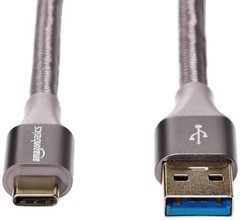 USB-C to USB-A 3.1 Gen 1 Fast Charger Cable, 10 Foot Double Braided Nylon Cord