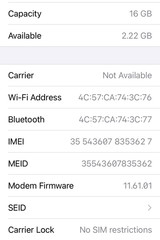 Apple iPhone SE 1st Gen A1662 MLLX2LL/A 16GB (Unlocked) Silver 85% BH – READ