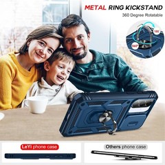 for Samsung A57 Case Screen Protector Military Grade with Stand,Magnetic Support