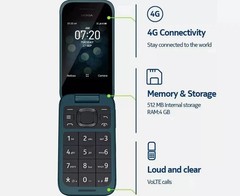Original Nokia 2780 Flip 4G LTE WIFI 512MB GSM Big Keyboad 2.7&Prime; Unlocked Phone