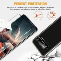 2+2 Pack for Samsung Galaxy S10 Protective Film, Tempered Glass for Camera Lens