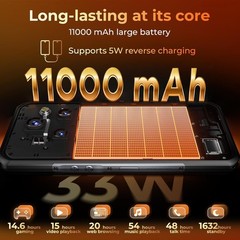 OUKITEL WP55S Rugged Phone 24GB+256GB 11000mAh 64MP Android 15 NFC 4G 6.68&Prime; FHD+
