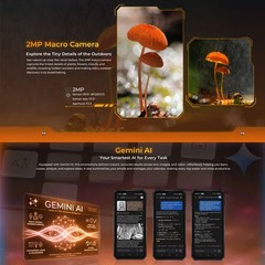 5G OUKITEL WP66 Rugged Phone Android 16 Mobile Waterproof Dual Screen Unlocked