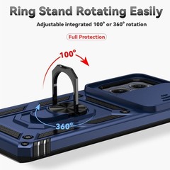 For Motorola Moto Edge 2024 Case With Heavy Duty Shockproof Cover & Kickstand