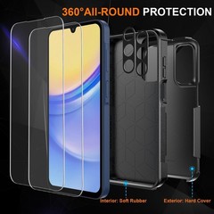 Samsung Galaxy A15 5G Phone Case, 15 FT Military Grade Drop Protection, Black