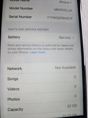 Apple iPhone 7 Unlocked, BLACK, Battery 87% See Desc.