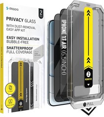 2PCS Privacy Screen Protector for iPhone Air 6.5 Inch Anti Spy Dust Bubble-Free