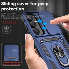 Samsung Galaxy A55 5G Case with Camera Lens Cover HD Screen Protector, Navy