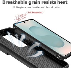 Samsung Galaxy S26 Ultra Case, Rubber Bumper Hard Plastic with Kickstand Ring Bl